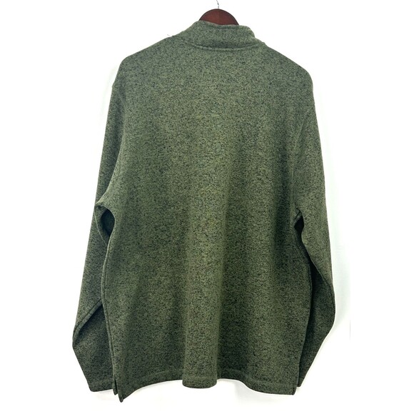 Wrangler Authentic Quarter Zip Sweater Olive Fleece Men 2XL Long Sleeve Pullover - Picture 5 of 11